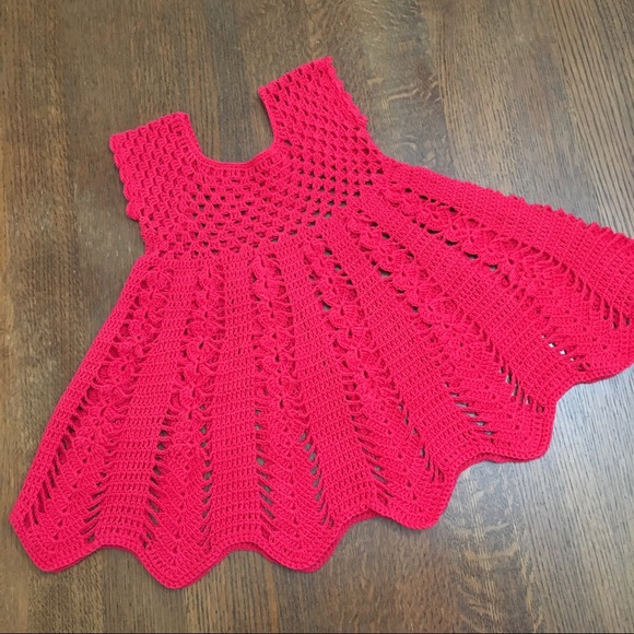 Red Crocheted Dress - Picture 3 of 5